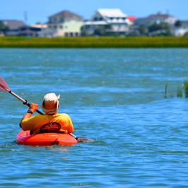 Man Kayaking in Myrtle Beach