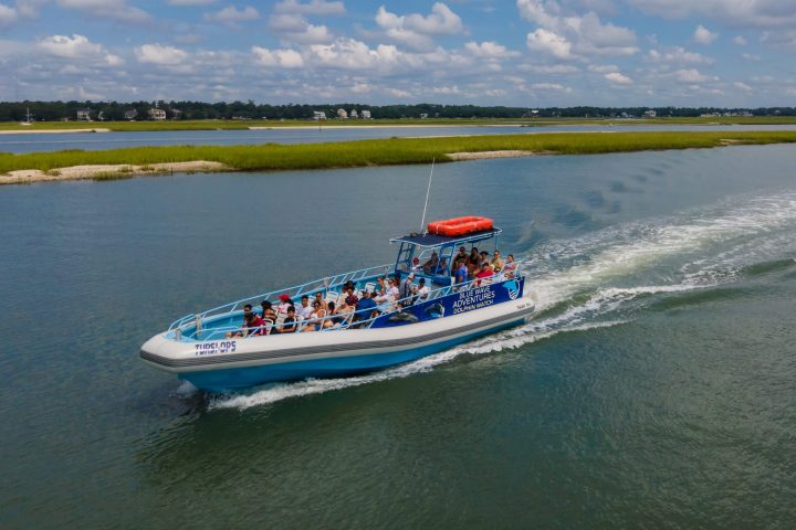 a small boat in a body of water