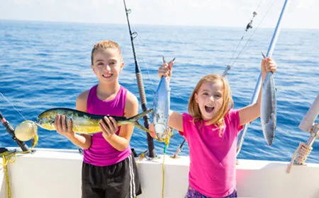 Happy Kids After Fishing Happy Kids After Fishing