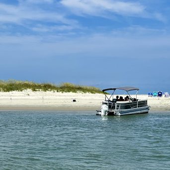 a boat on a body of water