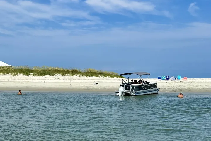 a boat on a body of water
