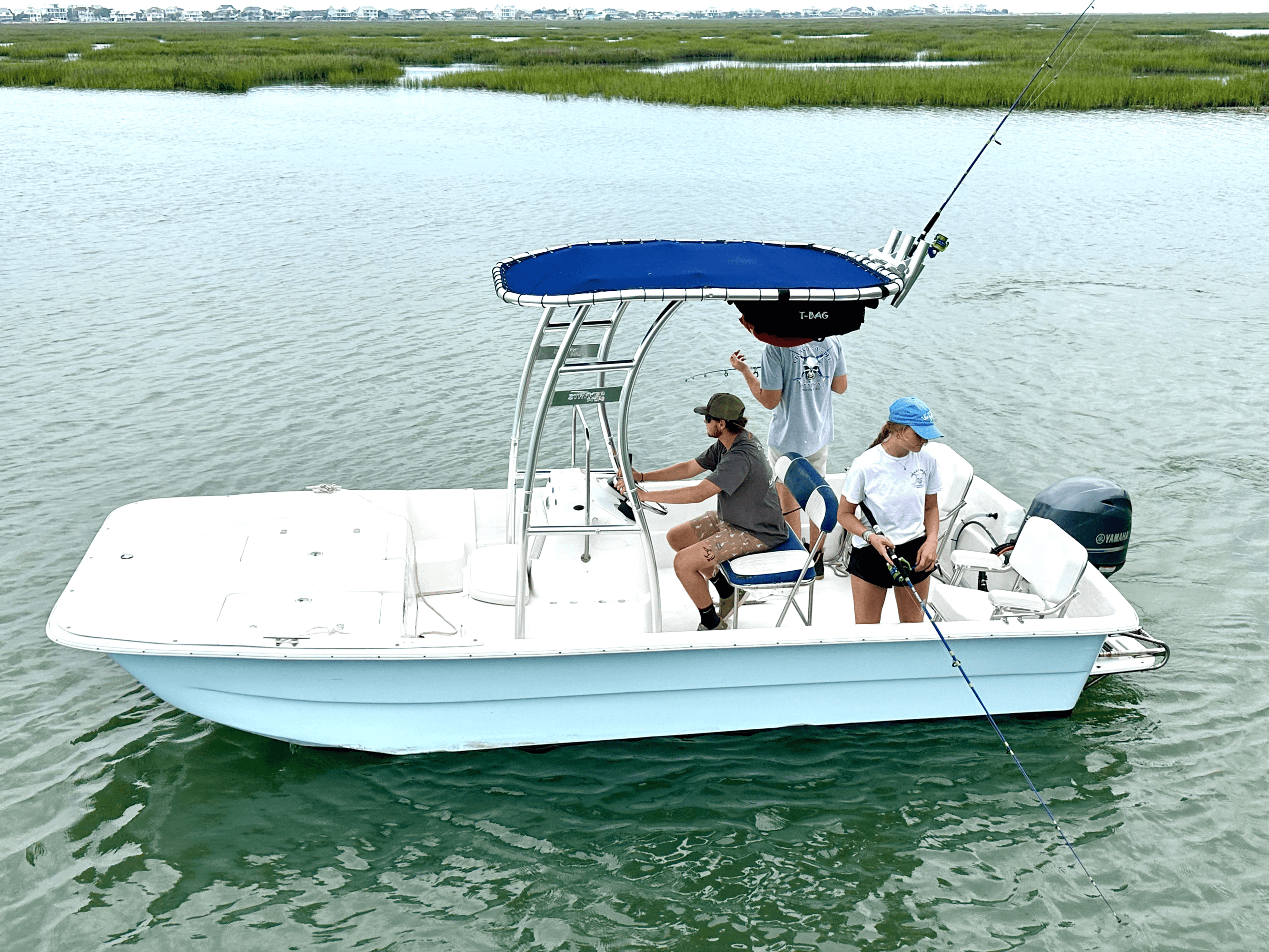 A family about to embark on a Crazy Sister Marina boat tour.